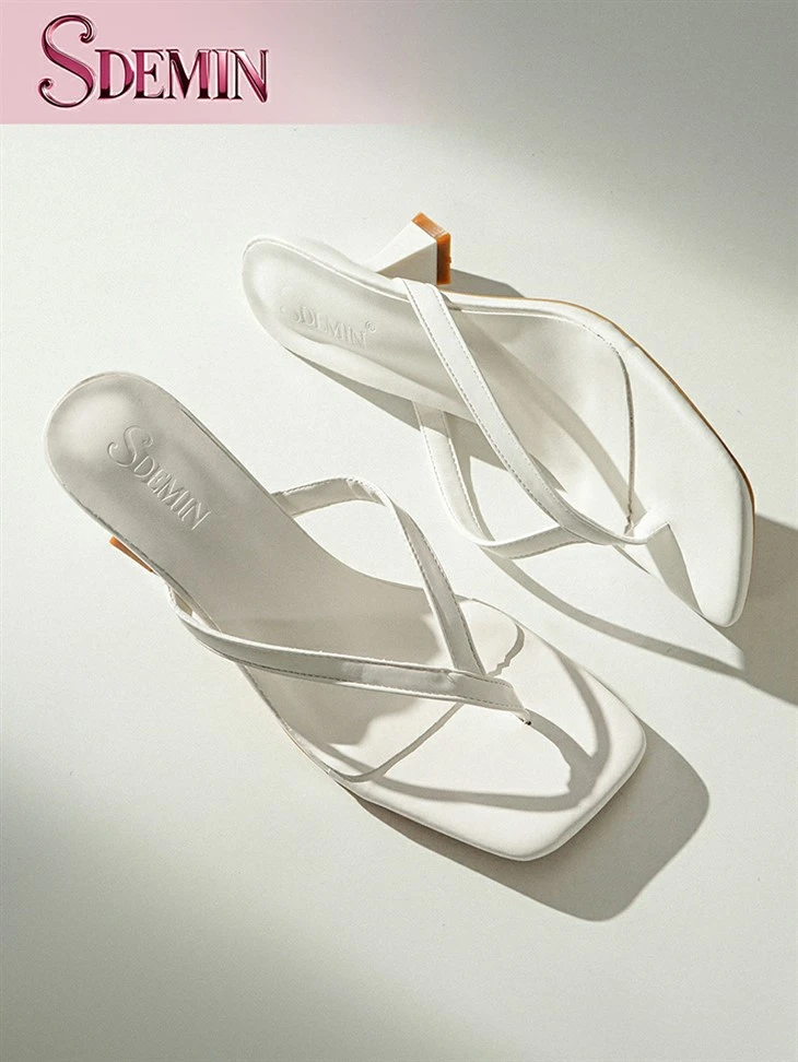 Chunky Heel Slip On Sandals high quality
