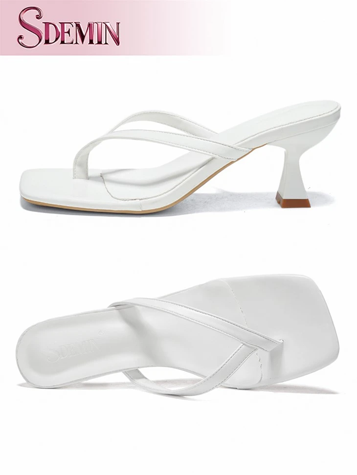 Chunky Heel Slip On Sandals high quality