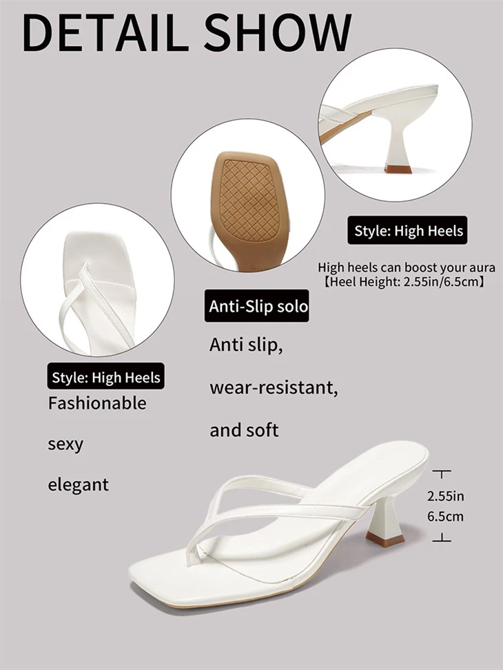 Chunky Heel Slip On Sandals price