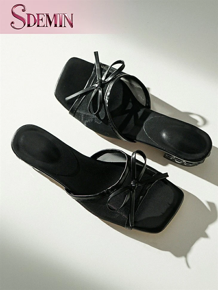 Low Block Heel Slide Sandals high quality Low Block Heel Slide Sandals high quality