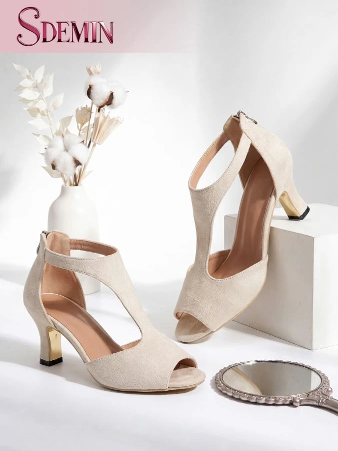 Peep Toe Sandals With Heels high quality
