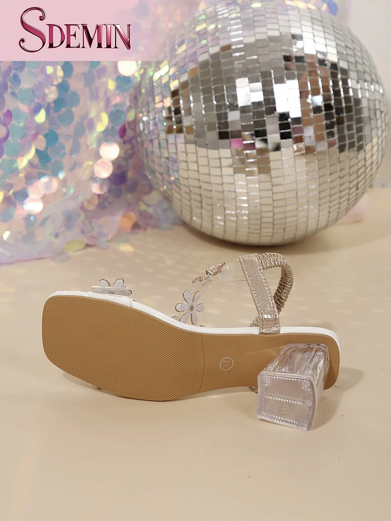 Block Heel Crystal Sandals high quality Block Heel Crystal Sandals high quality