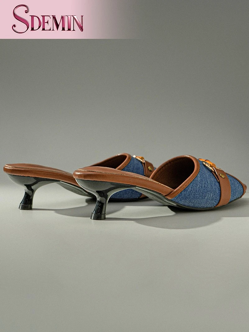 Slides With Block Heel factory